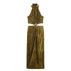 Women's Fashion Jewelry Embellished Open Design Dress