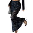 Sequin Double-layer Mesh High Waist Skirt