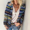 Women's Colorful Long Sleeve Cardigan Soft Boho Chic Knit Open Front Sweater For Spring And Fall Vacation