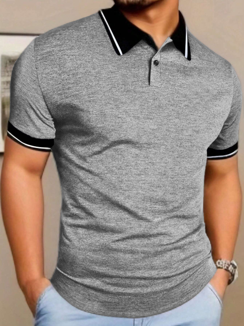 Men's Casual Button Short Sleeve Lapel Shirt