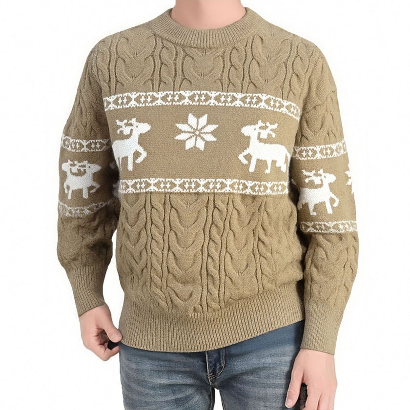 Men's Christmas Round Neck Knitwear Sweater Coat
