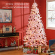 Pre-Lit Pink 7.5ft Christmas Tree