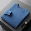 Men's Solid Color Loose Round Neck Wool Sweater