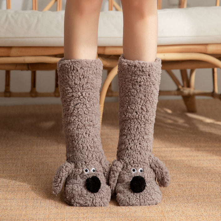 Cute Winter Warm Non-slip Plush Socks