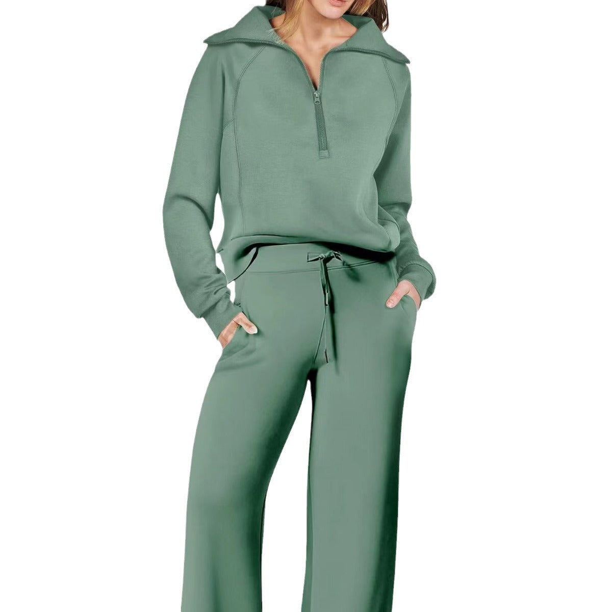 Half Zip Casual Lounge Set