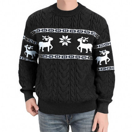 Men's Christmas Round Neck Knitwear Sweater Coat