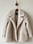 Notched Collar Mid-Length Fur Coat
