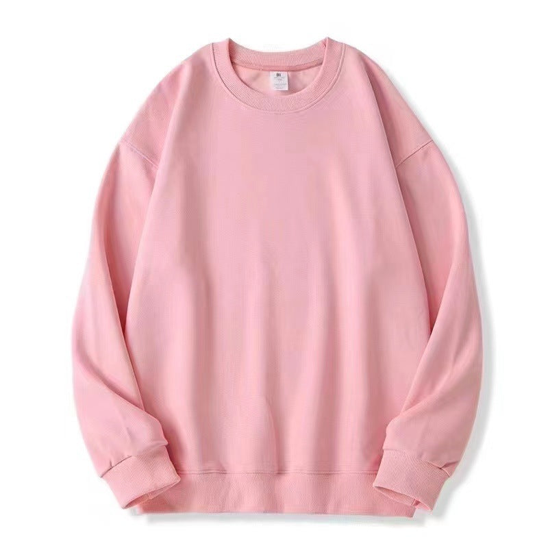 Men's Solid Color Fleece-lined Jumper
