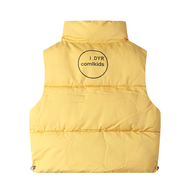 Girls down cotton vest