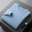 Men's Solid Color Loose Round Neck Wool Sweater