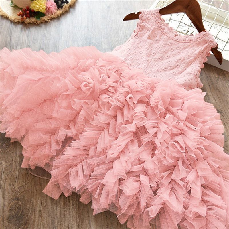 Children's Lace Long-sleeved White Lace Princess Dress