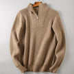 Soft Fabric Half-zip Solid Knitwear