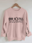 Vibrant Letter Print Crew Neck Sweatshirt Soft
