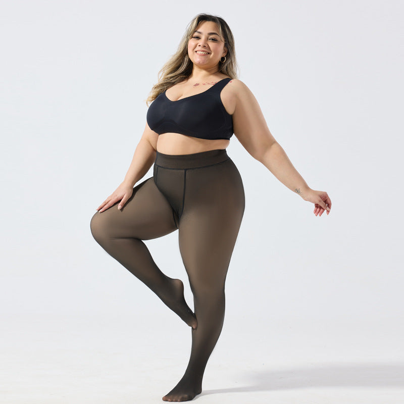 Black Sheer Wash Leggings