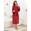 Wome'ns Bathrobe Ladies Fleece Plush Warm Long Robes Fleece Nightgown Sleepwear