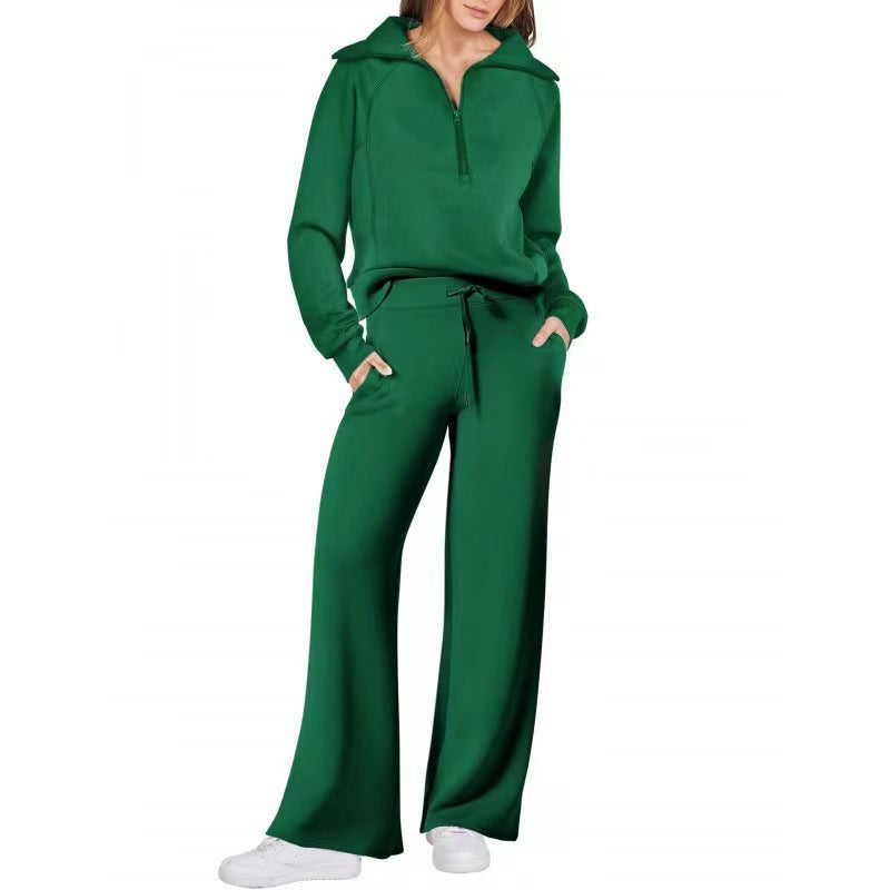 Half Zip Casual Lounge Set