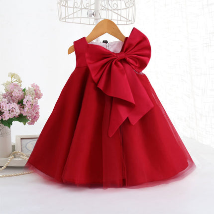 Girls Big Bow Korean Style Dress