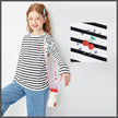Girls Strawberry Cotton Long-sleeve T-shirts