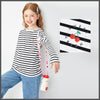 Girls Strawberry Cotton Long-sleeve T-shirts