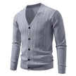 Men's Casual Knitted Fashion Cable Loose V-Neck Cardigan