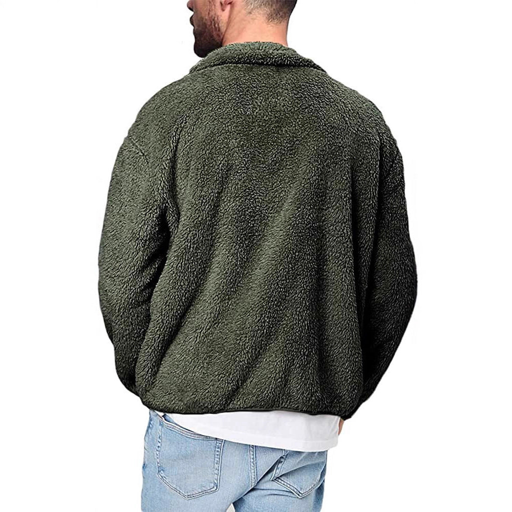 Casual Men's Solid Mink Cardigan