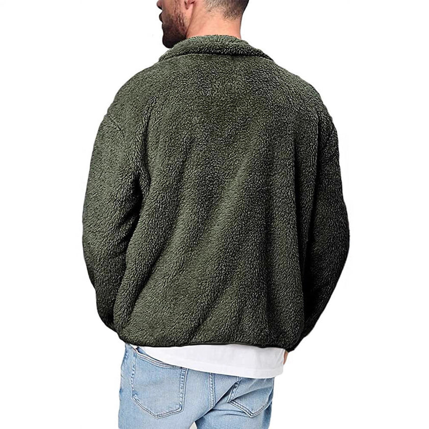 Casual Men's Solid Mink Cardigan