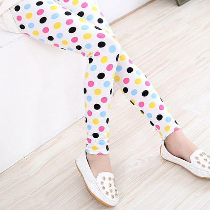 Girls' Polka Dot & Print Designs Leggings