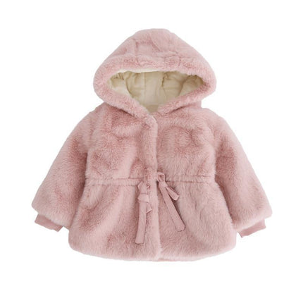Baby Girl Winter Velvet Furs Jacket
