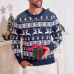 Men's Round Neck Loose Jacquard Christmas Knitwear