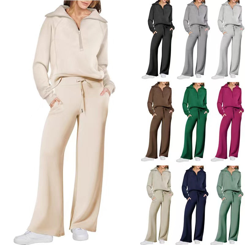 Half Zip Casual Lounge Set