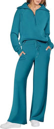 Half Zip Casual Lounge Set