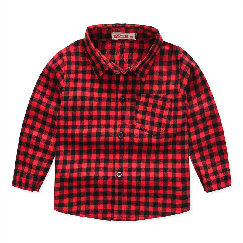 Boys Long sleeve Plaid Shirt