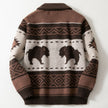 Men's Retro Jacquard Knit Sweater For Autumn And Winter