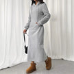 Casual Long Sleeve Drawstring Hoodie Dress