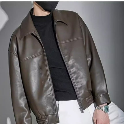 Men's Lapel Motorcycle Casual High-quality Jacket