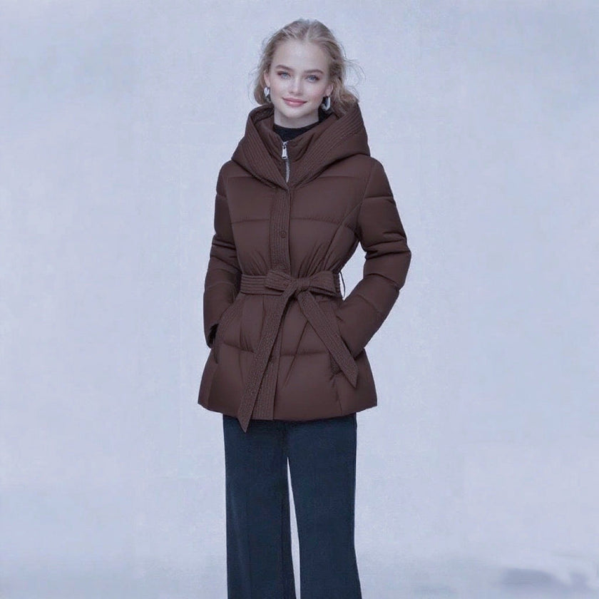 Women's Short Tie-front Warm Coat