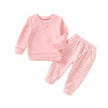 Boys And Girls Clothes Set Sweatshirt Tops Long Striped Pants Pajamas outfit 3-18 Months