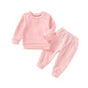Boys And Girls Clothes Set Sweatshirt Tops Long Striped Pants Pajamas outfit 3-18 Months