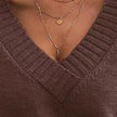 Womens Sweaters Casual Drop Shoulder Long Sleeve V Neck Pullover Tops Trendy Fall Fashion Clothes