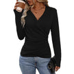 V-neck Long-sleeved Top