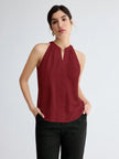 Sleeveless Halter Neck Top