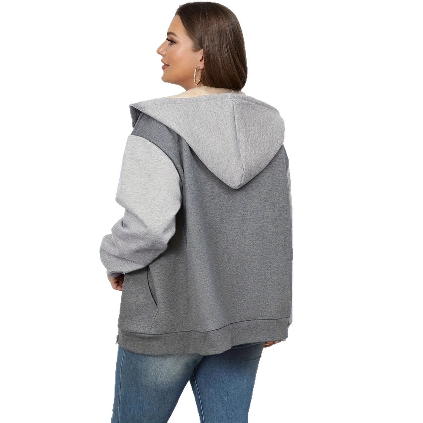 Women's Color-Block Fleece Hoodie