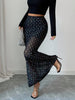 Sequin Double-layer Mesh High Waist Skirt
