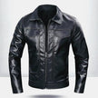 Leather Turn-Down Collar Casual Long Sleeve Jacket