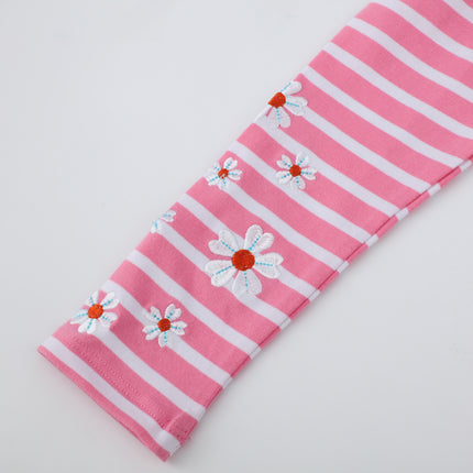 Girls Sunflower Stripe Leggings