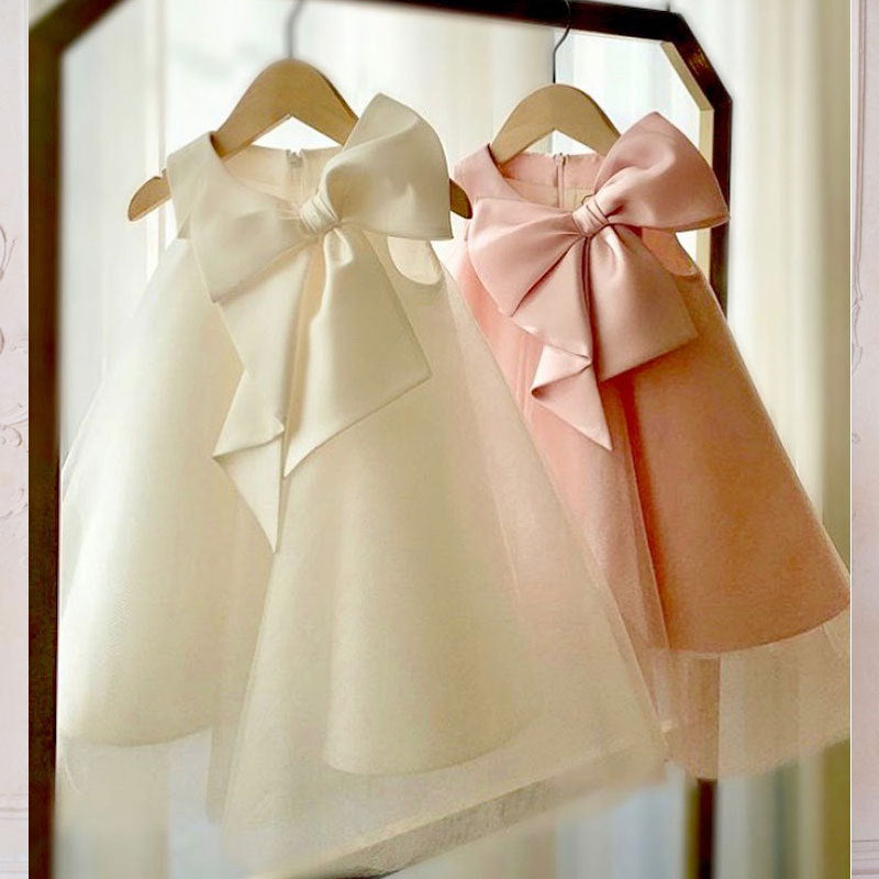 Girls Big Bow Korean Style Dress