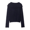 Women's European And American Style Zipper Ribbed Knitted Jacket