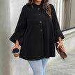 Women's Casual High Neck Long Wool Coat