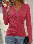 V-neck Long-sleeved Top