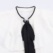 Women's Color-block Bow Layered Decorative Shirt